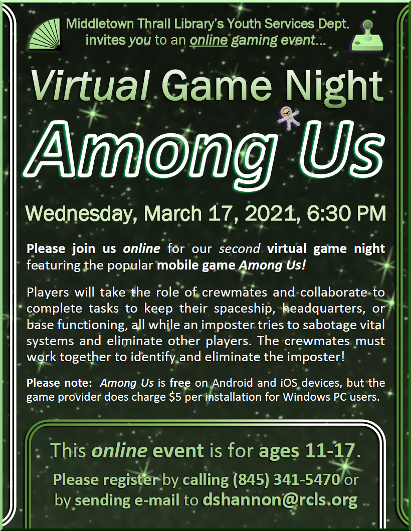 Video Game Night - Among Us - March 2021