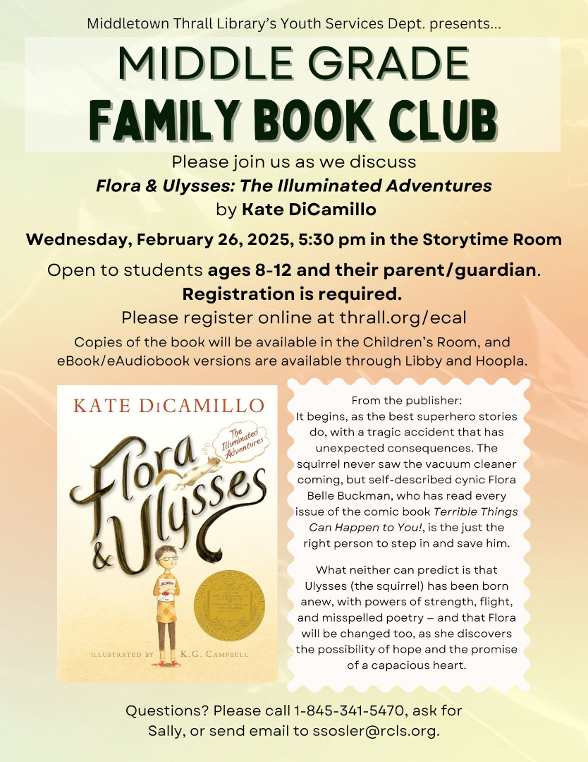 Middle Grade Family Book Club - Flyer by SS