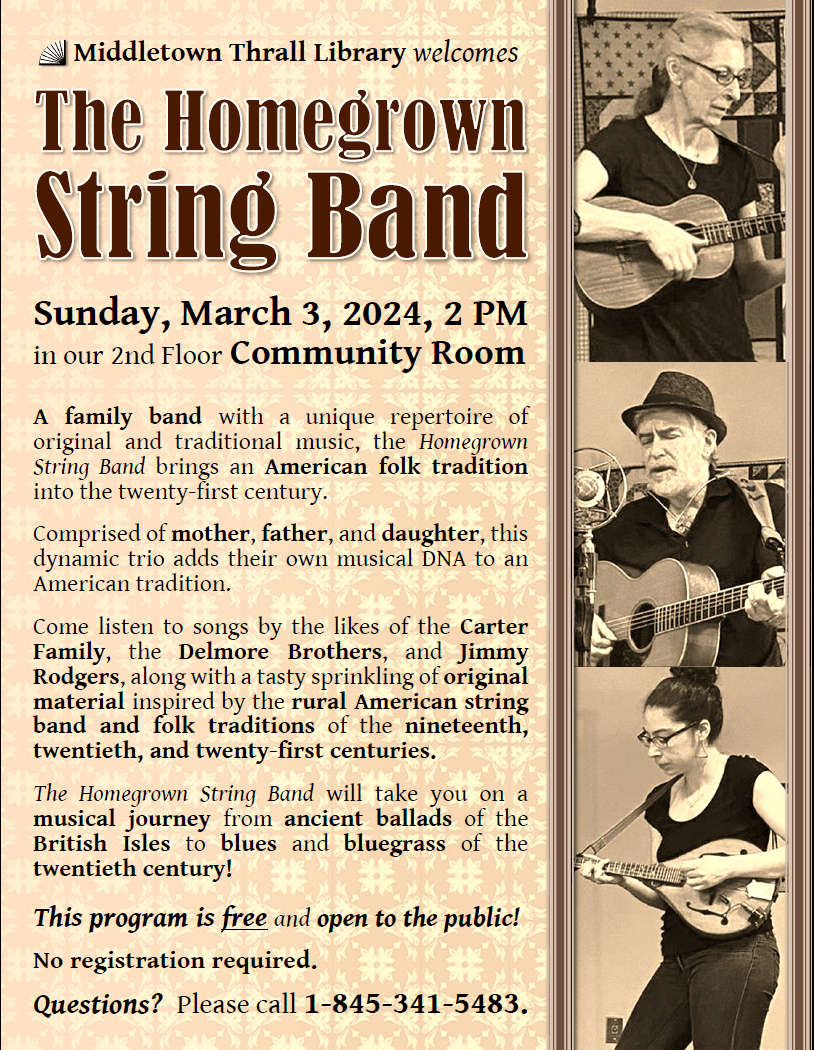 The Homegrown String Band - learn more about this event by following this link