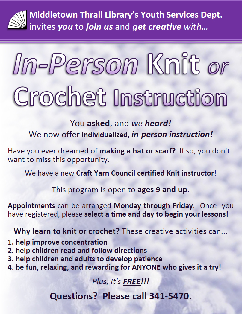 In-Person Knitting and Crochet