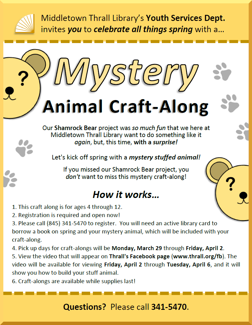 Mystery Animal Craft-Along
