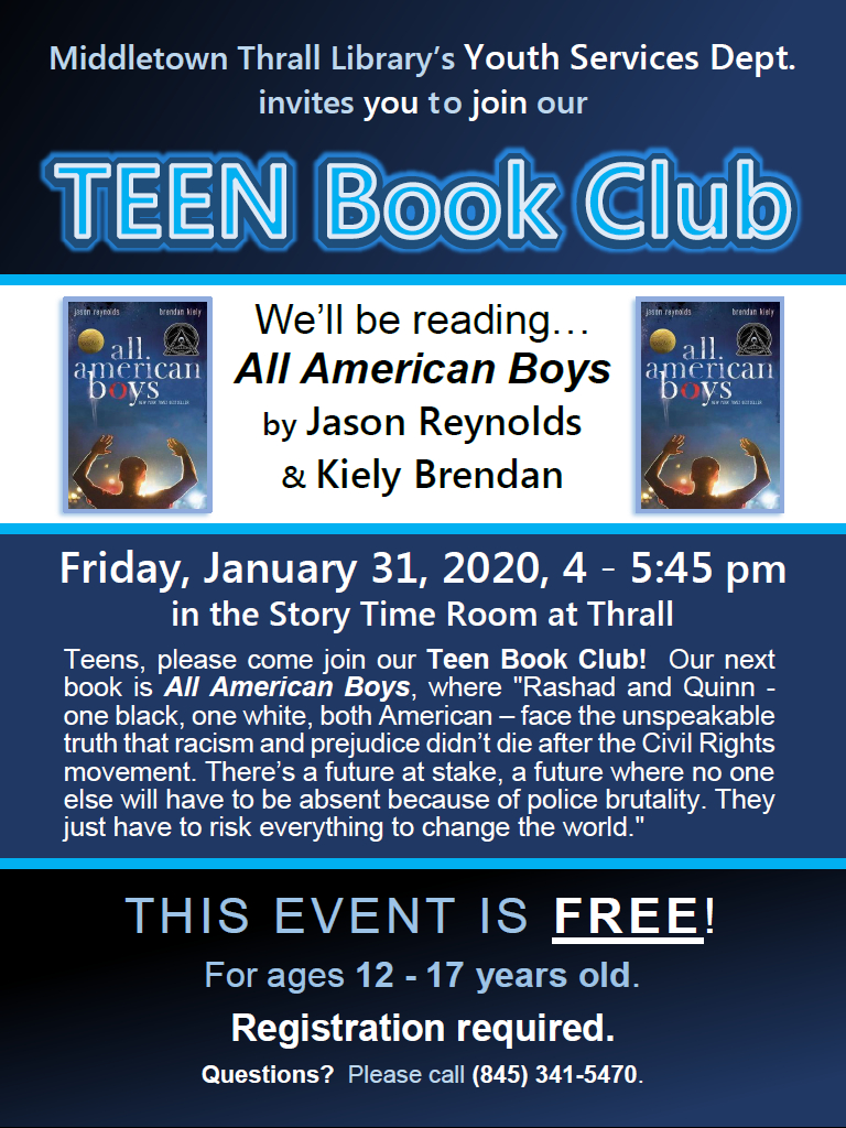 Teen Book Club: Jan. 2020