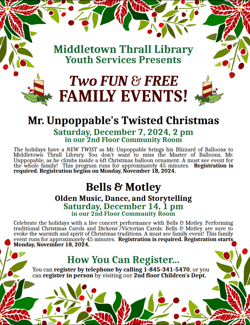 Two Fun Free Family Events