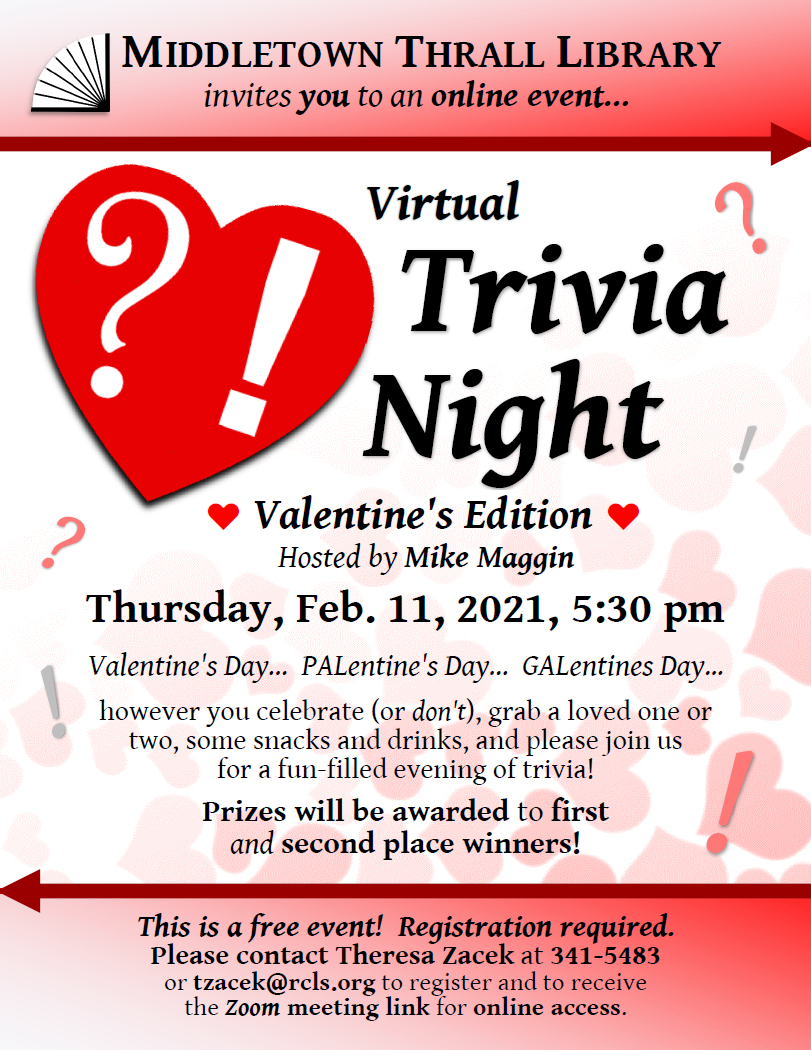 Virtual Trivia Night: Feb. 2021