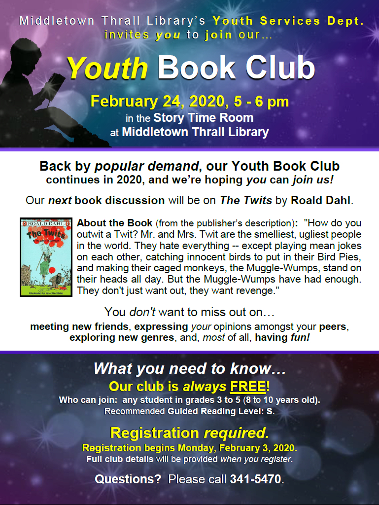 Youth Book Club: Feb. 2020
