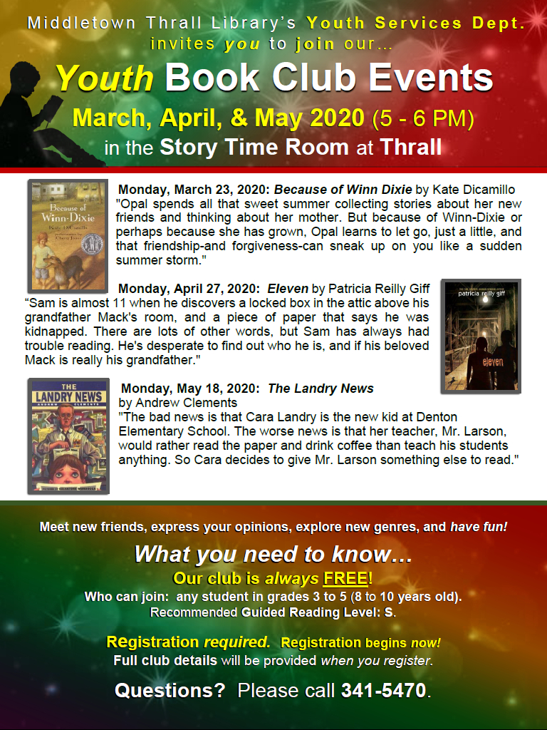 Youth Book Club: March, April, May 2020