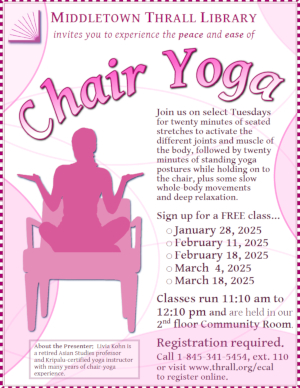 Chair Yoga - learn more about this event by following this link