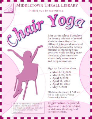 Chair Yoga - learn more about this event by following this link