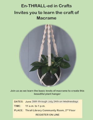 Macrame Craft - learn more about this event by following this link