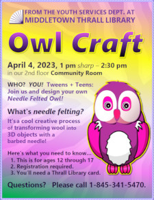 Owl Craft - learn more about this event by following this link
