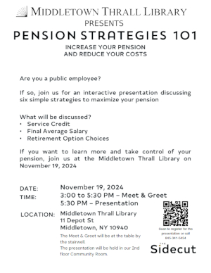 Pension Strategies - flyer by AH - learn more about this event by following this link