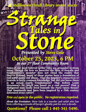 Strange Tales in Stone - learn more about this event by following this link